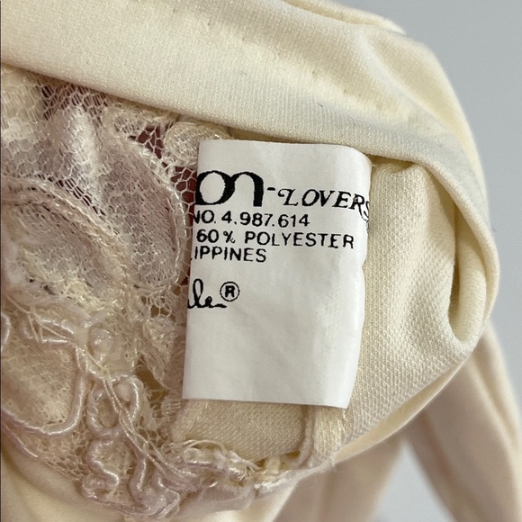 Vintage Finale Cotton Lovers Women's Gloves Off White Lace Bow Rockabilly Pin Up - Picture 8 of 8